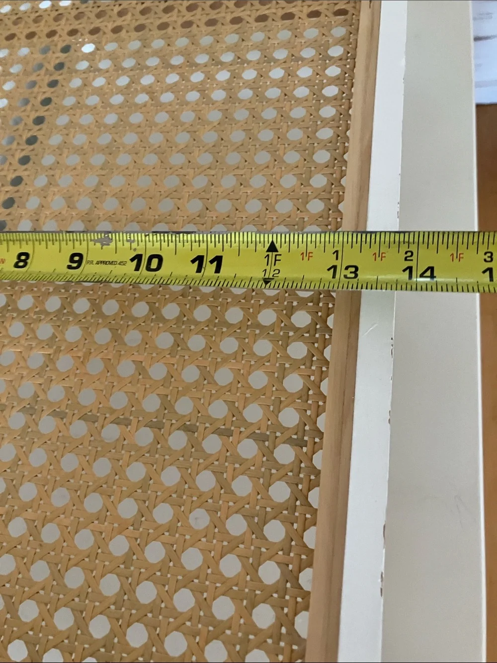 White and Natural Cane Serving Tray - Brand Unspecified